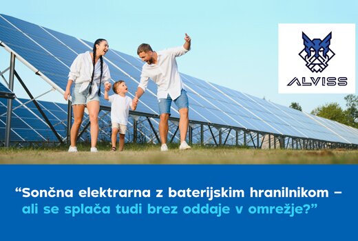 Ali se splača sončna elektrarna z baterijskim hranilnikom tudi brez oddaje v omrežje?